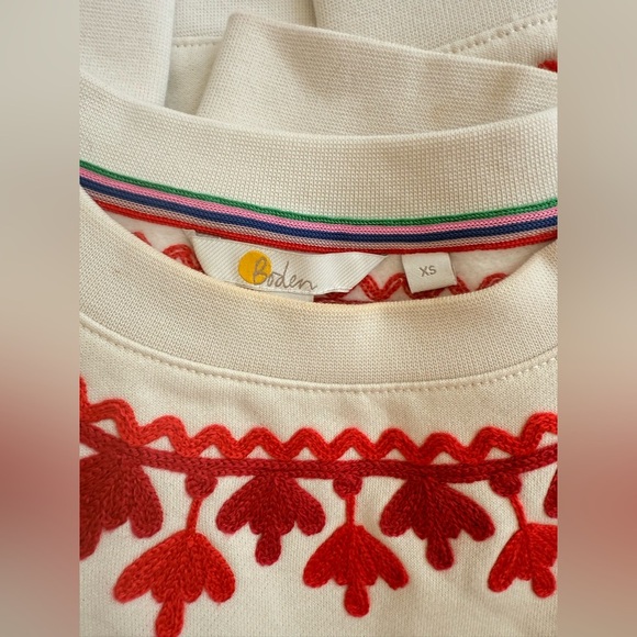 Boden Interest Sweatshirt Size XS Cotton Medium Relaxed Fit Oversized Jumper - Picture 6 of 6